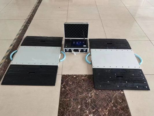 Escala de pesas de camión portátil de carretera con 2 almohadillas de eje y fuente de alimentación de 220v