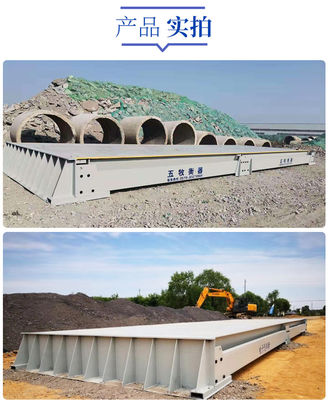 Puente de pesas de camión de 80 toneladas de capacidad con una longitud de 16 m y puente de pesas de carretera móvil